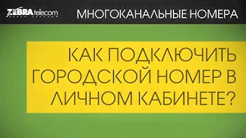 Подключение городского номера в личном кабинете ЗебраТелеком